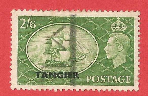 Tangier - King Georve VI SG286 -- Used- Cancel- Postmark- Post mark- Thematic