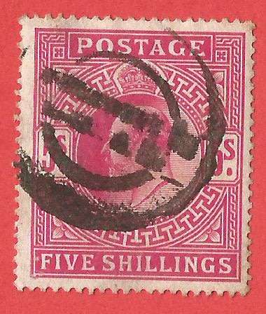 England King Edward VII SG263? - Used- Cancel- Postmark- Post Mark-Thematic
