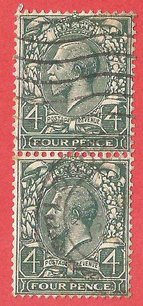 England King George V SG424 - Used- Cancel- Postmark- Post Mark-Thematic