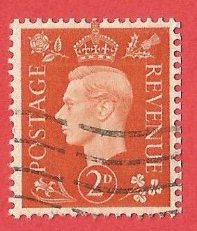 England King Georve VI SG465 WMK INV - Used- Cancel- Postmark- Post Mark-Thematic