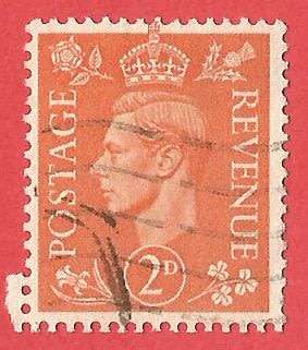England King Georve VI- SG488 WMK INV - Used- Cancel- Postmark- Post Mark-Thematic