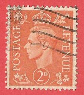 England King Georve VI- SG488 WMK INV - Used- Cancel- Postmark- Post Mark-Thematic