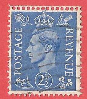 England King Georve VI SG489 WMK INV- Used- Cancel- Postmark- Post Mark-Thematic