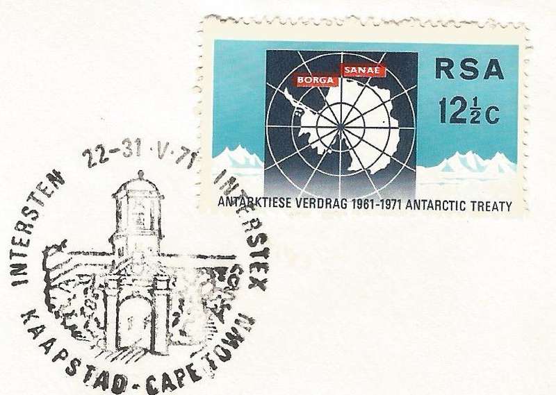 RSA- FDC- 10th Anniversary of The Antarctic Treaty 1971 Private Cover Intl. Stamp Exhibit. Cape Town