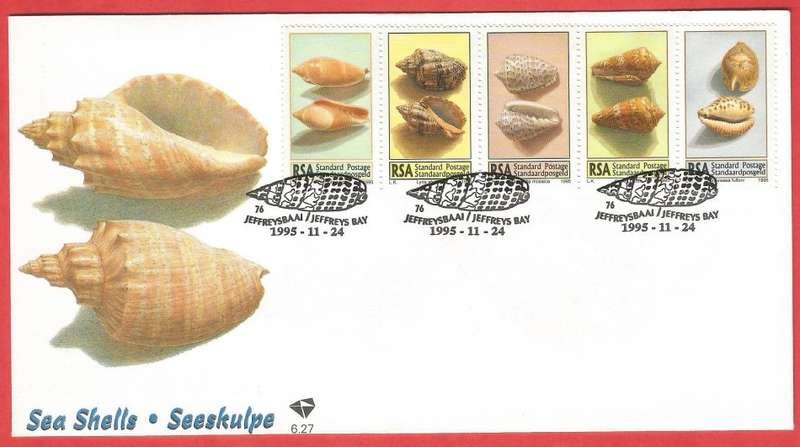 RSA- FDC- Sea Shells- SACC 6.27-1995- Cancel- Jeffreys Bay