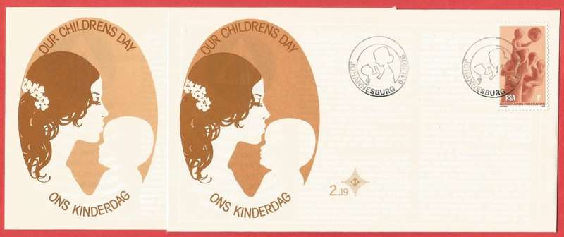 RSA- FDC- Childrens Day - SACC2.19 -1976- Cancel- Johannesburg- Variety- Different FDC Shades