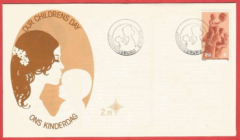 RSA- FDC- Childrens Day - SACC2.19 -1976- Cancel- Johannesburg- Variety- Different FDC Shades