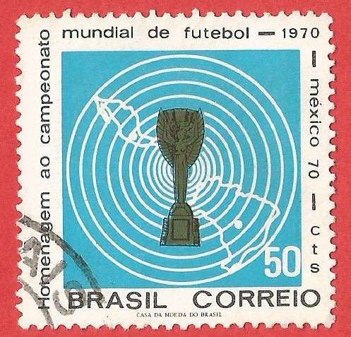 Brazil 1970 Football World Cup - Mexico - Used- Cancel- Postmark- Post mark