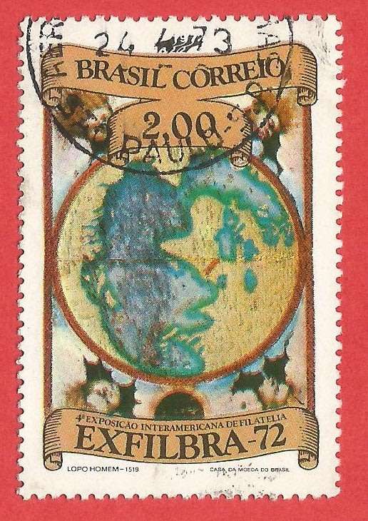 Brazil 1972 Inter-American Stamp Exhibition `EXFILBRA 72` - Used- Cancel- Postmark- Post mark