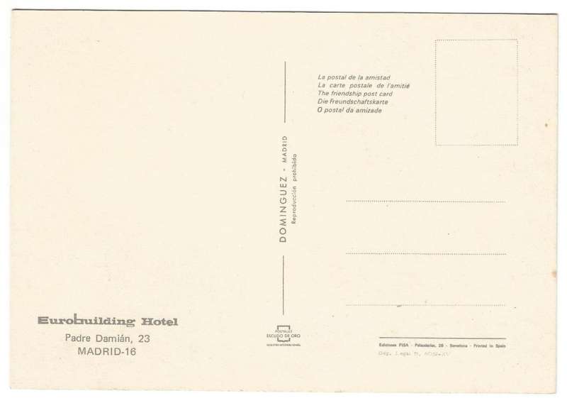 Post Card - EUROBUILDING HOTEL- Padre Damian- 23- MADRID- 16- Unused