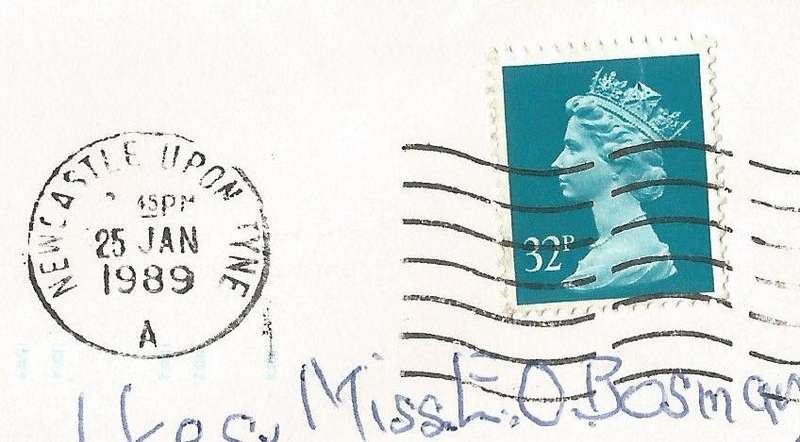 England-1989- Domestic Mail- Cover- FDC- Cancel- Used- Postmark- Post Mark
