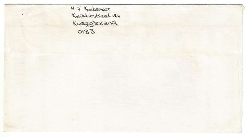 RSA- 1976- Domestic Mail- Cover- FDC- Used- Postmark- Pretoria