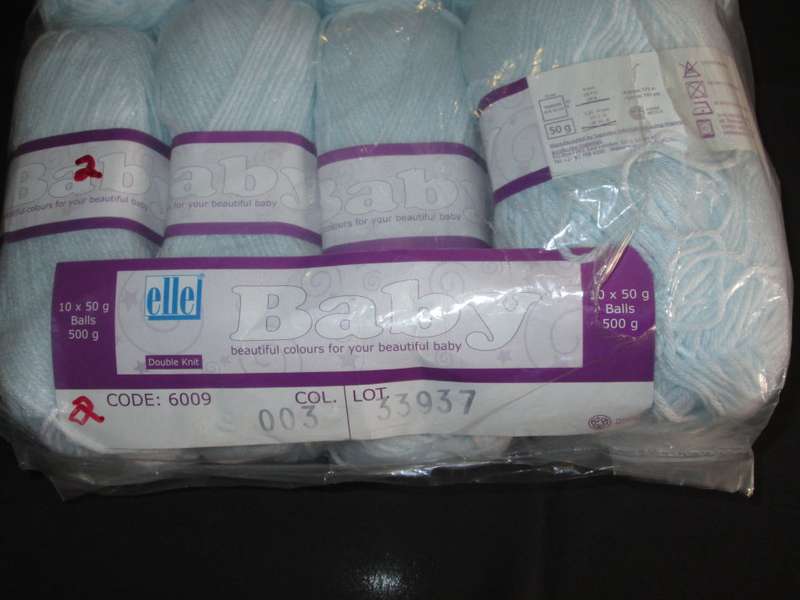 ELLE BABY WOOL- 10 X 50g Balls- Blue- Knitting- 3.25mm-4mm- Crochet- 4mm
