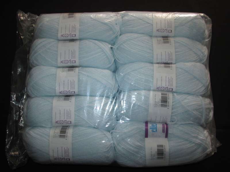 ELLE BABY WOOL- 10 X 50g Balls- Blue- Knitting- 3.25mm-4mm- Crochet- 4mm