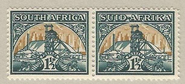 Union of SA MNH Variety. SACC86 SG87 Shifted perfs