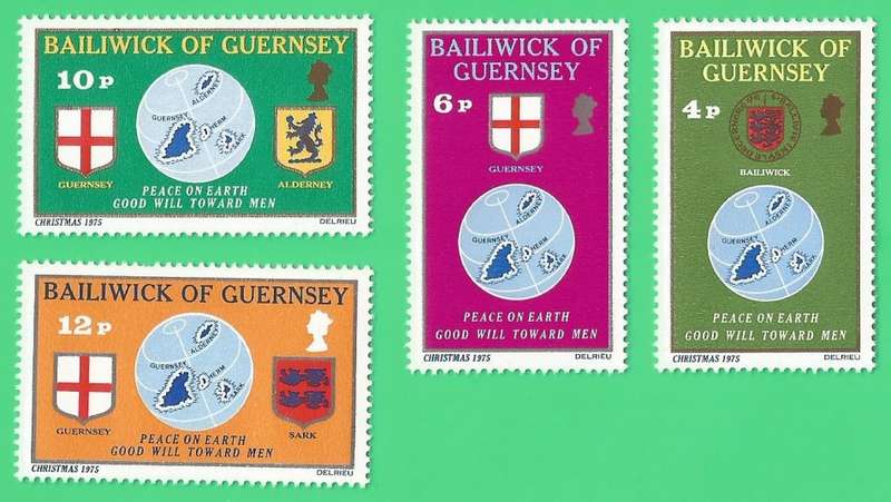 Bailiwick of Guernsey- 1975 Set- MNH- Christmas Peace on Earth- Thematic- Earth