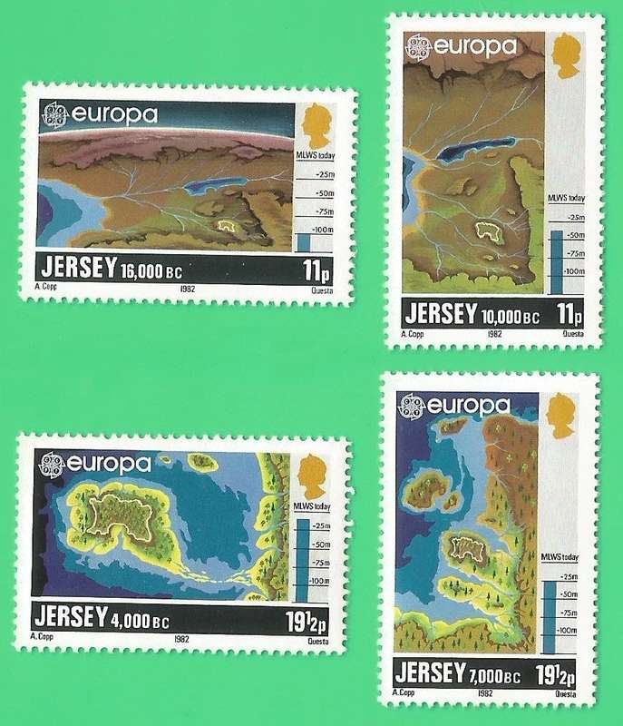Jersey-Set- MNH 1982 EUROPA Stamps - Historic Events - Thematic - Maps - Geography