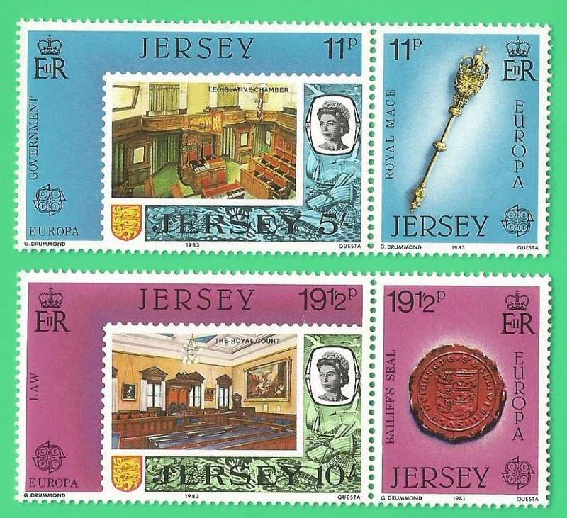 Jersey-Set- MNH- 1983 EUROPA Stamps - Inventions -Thematic - Famous People