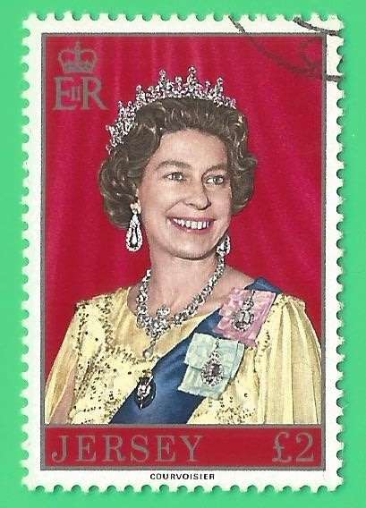 Jersey- Used 1977 Queen Elizabeth 2 - Cancel- Postmark- Thematic - Famous People