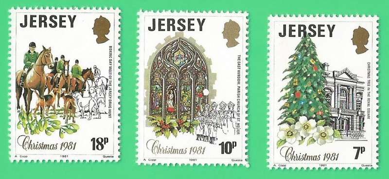 Jersey 1981 Christmas stamps -MNH-Set- Thematic- Christmas navidad