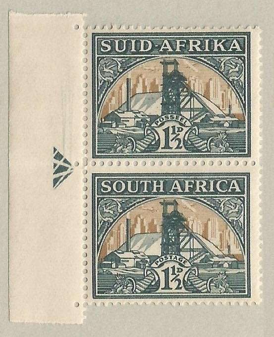 Union of South Africa SACC57c Mine dump. Overinking of green - MM- Thematic- Mining