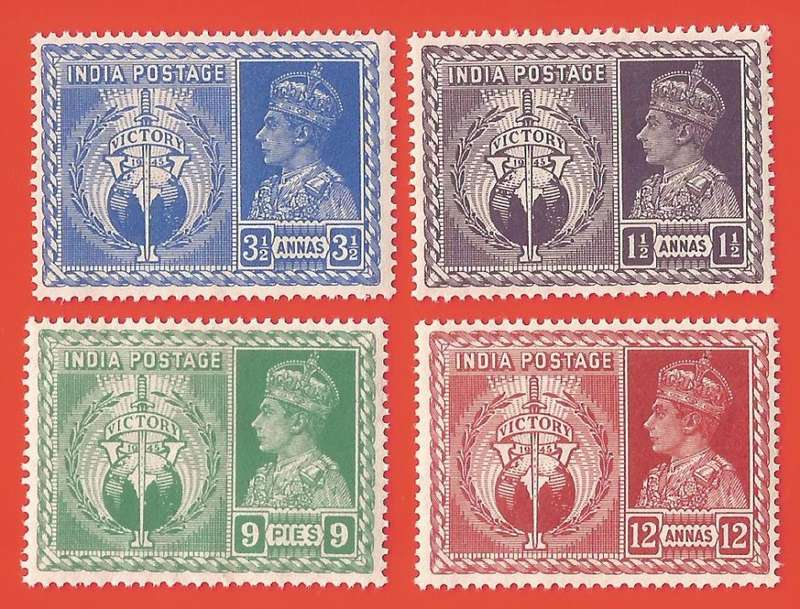 India- Victory Set- 1945-Thematic- Famous People
