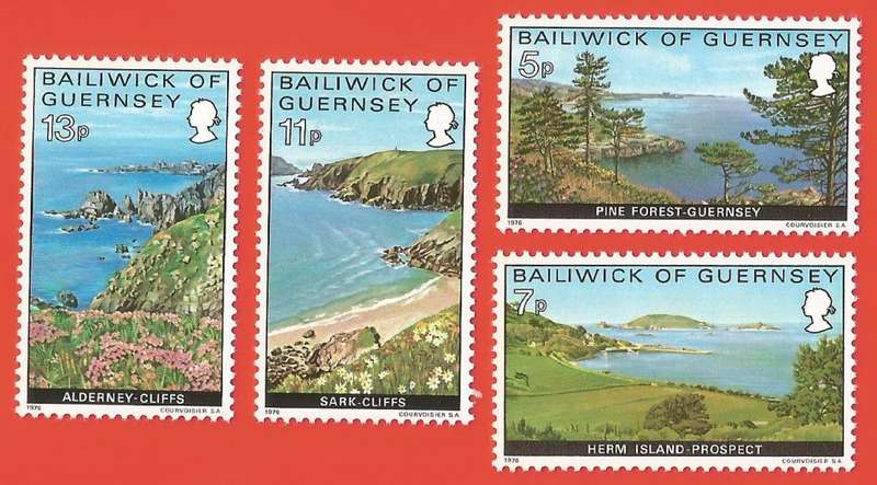 Bailiwick of Guernsey- MNH- 1976 Landscape - Set- Thematic- Flora- Scenery
