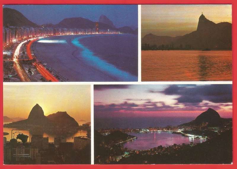 Postcard- Post Card- Unused- Thematic- Beach- Scenery- Buildings- Mountains