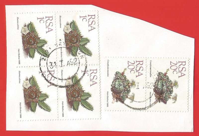 Republic of South Africa- Used- Cancel- Postmark- On Paper-Thematic-Flora