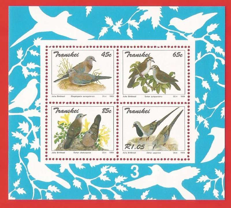 Transkei-1993-M/S-MNH-SACC 317-Thematic-Fauna-Birds