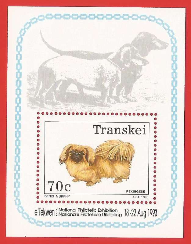 Transkei-1993- M/S-MNH- SACC 302a-Thematic-Fauna-Dogs-Pekinese