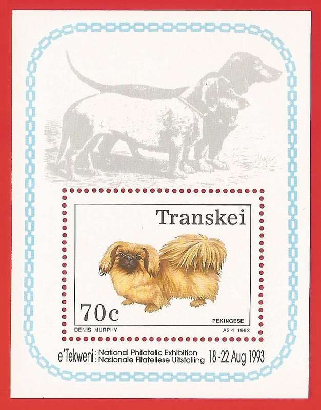 Transkei-1993- M/S-MNH- SACC 302a-Thematic-Fauna-Dogs-Pekinese