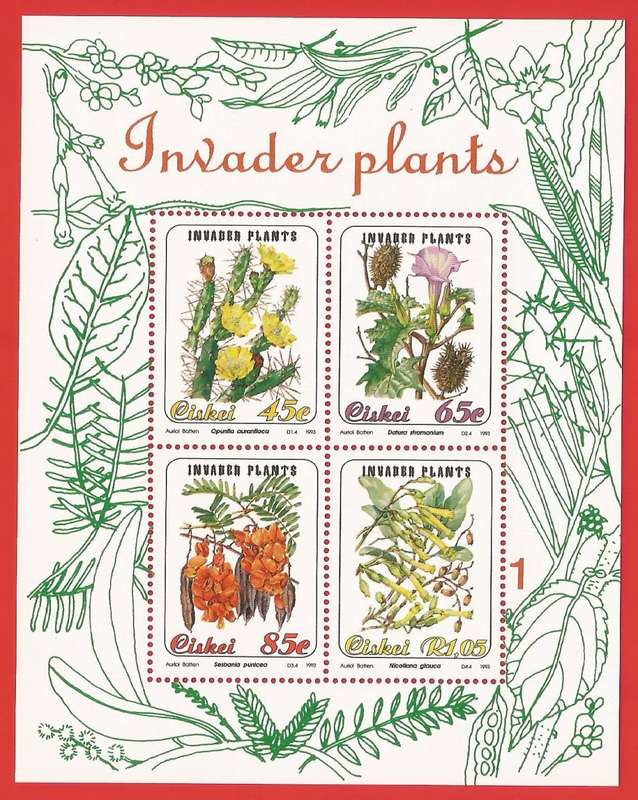 Ciskei-1993- M/S-MNH- SACC 246-Thematic-Flora-Invader Plants
