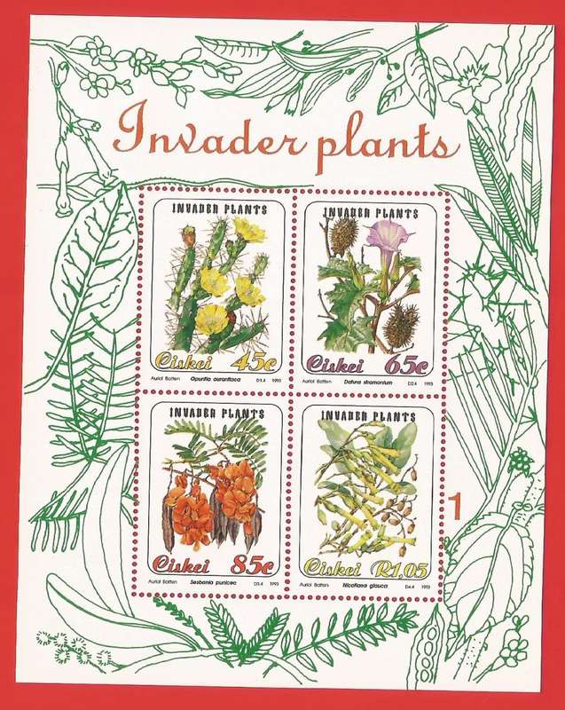 Ciskei-1993- M/S-MNH- SACC 246-Thematic-Flora-Invader Plants