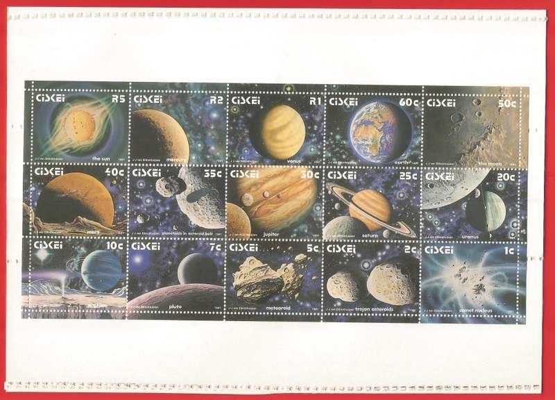 Ciskei-1991 Sets For A Collection- MNH-Thematic-Definitive-Solar System-Space-M/S