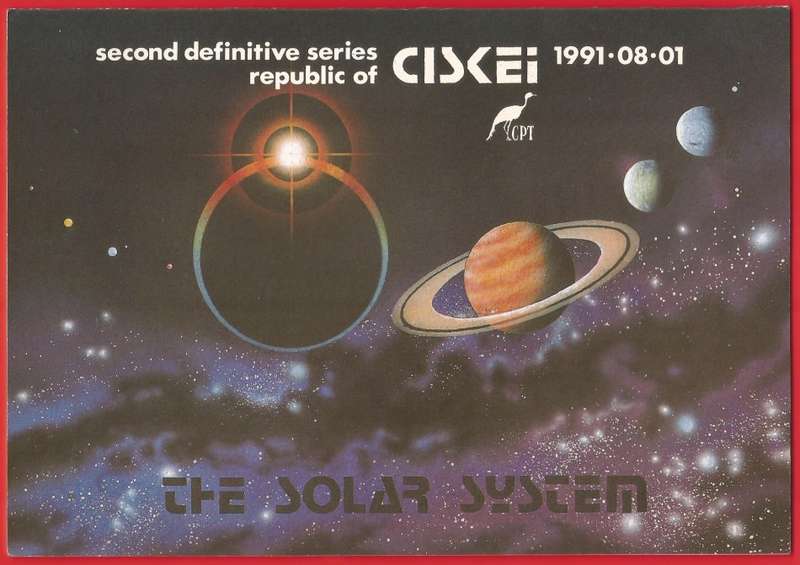 Ciskei-1991 F.D For A Collection- Thematic-Definitive-Solar System-Space-M/S-CTO