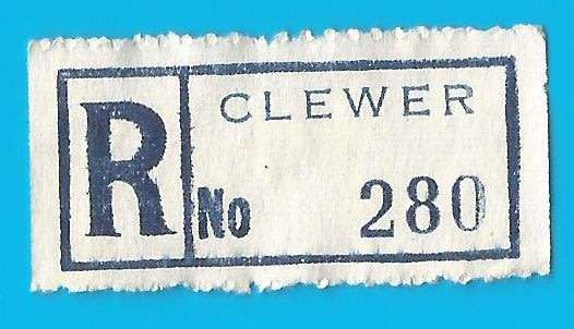 RSA-Registration Label-Clewer-No280-No Gum-Used-Thematic-Label