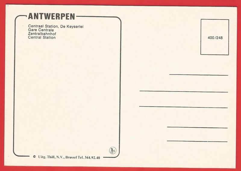 Postcard- Post Card- Unused- Belgium - Central Station