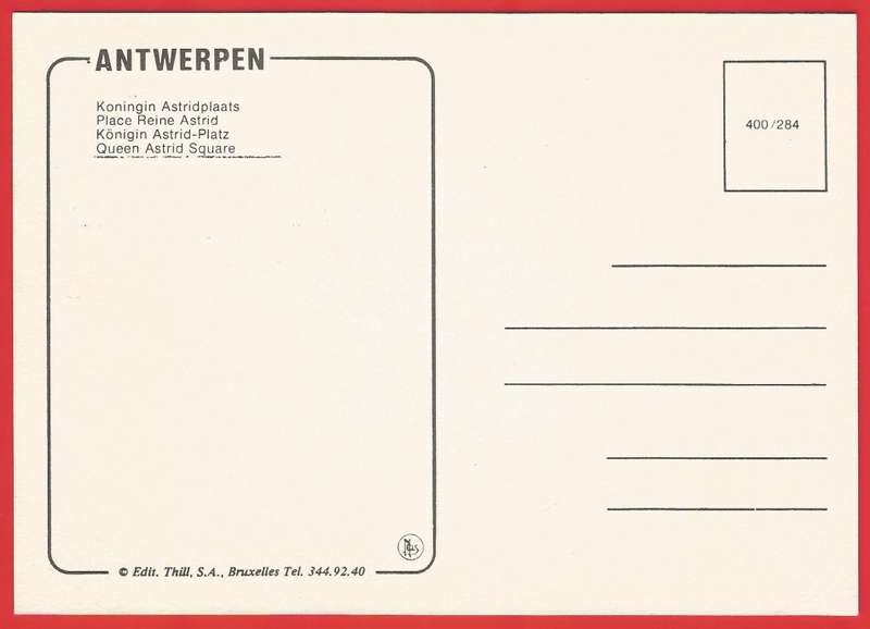 Postcard- Post Card- Unused - Belgium - Queen Astrid Square