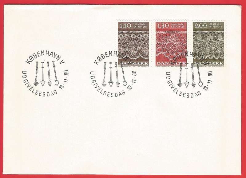 Denmark FDC 1980 Lace Patterns from South Jutland