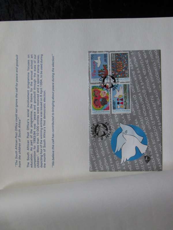 RSA-Special Folder-Commemorating the Inauguration of Nelson Mandela - 10 May 1994