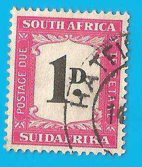 Union of South Africa SACC34 - Postage Due- Used-Cancel-Thematic-Numbers
