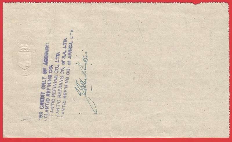 Union of SA-The Standard Bank of South Africa Ltd-Cheque-1946-Postmark-Cancel