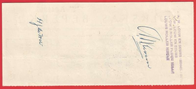 Union of SA-Volkskas Beperk-Cheque-1960-Postmark-Cancel