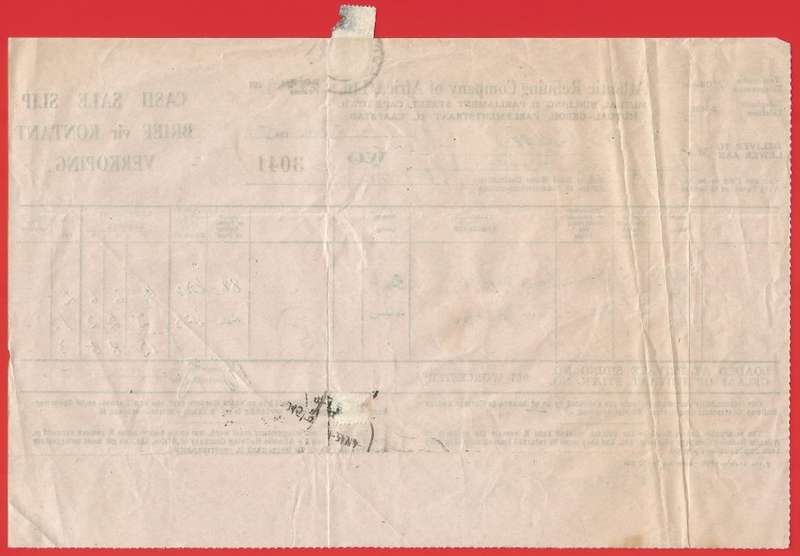 Union of SA-Atlantic Refining Company Of Africa Ltd(BP)-Cash Sale Slip-1945-Postmark Paper Saving