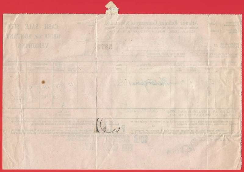 Union of SA-Atlantic Refining Company Of Africa Ltd(BP)-Cash Sale SlipandReceipt-1946-Postmark