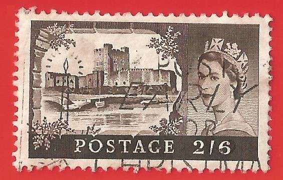 England-Used-Cancel-Thematic-Famous Person-Building-Castle