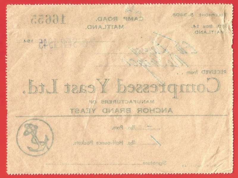 Union of SA-Compressed Yeast LTD-1945-No 16655