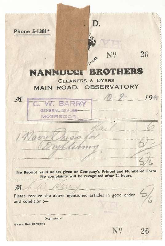 Union of SA-NANNUCCI  BROTHERS CleanersandDyers-Receipt-No 26-1945