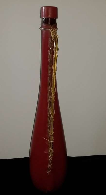 Leather coverd bottle - Empty